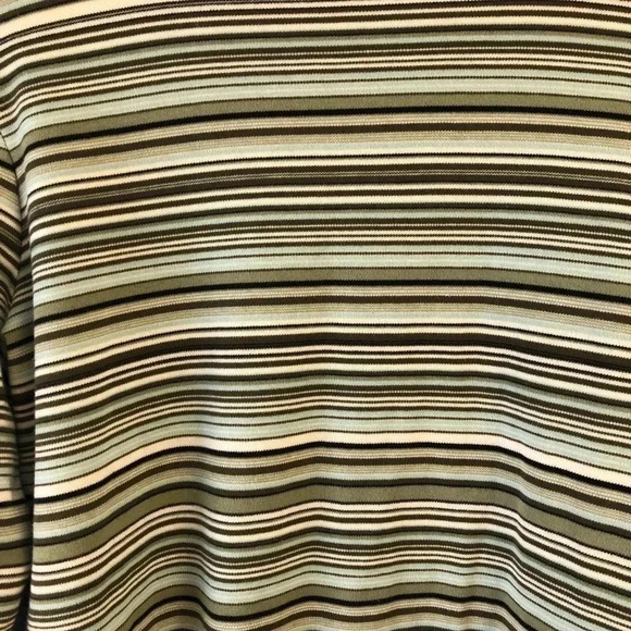 Architect Long Sleeve Blue Green Striped Top L - Picture 5 of 6